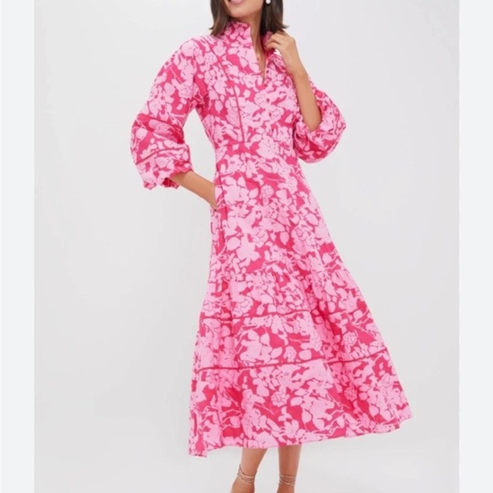 Tuckernuck Pink Floral Midi Dress